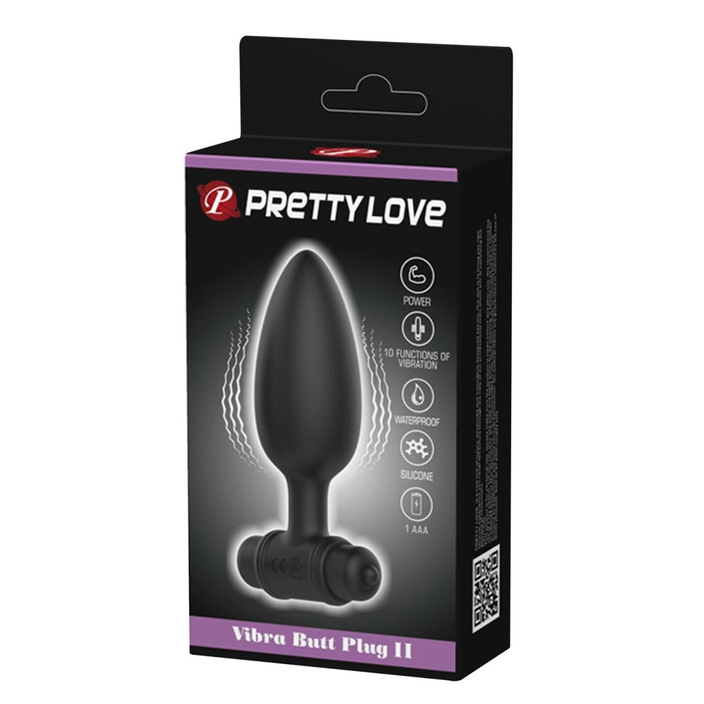 Pretty Love Vibra Butt Plug II - Black - TruLuv Novelties