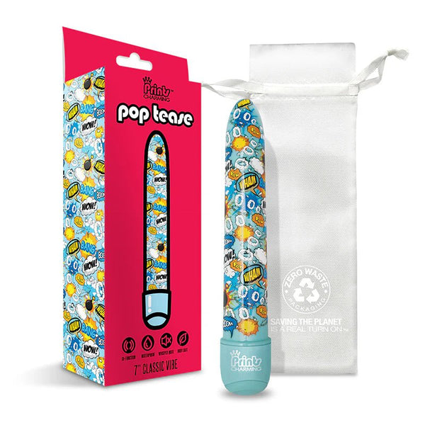 Prints Charming Pop Tease 7" Classic Vibe - Bang - Blue - TruLuv Novelties