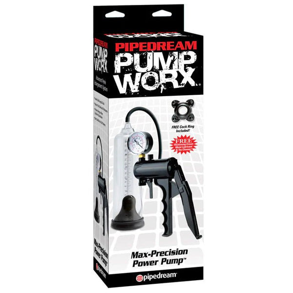 Pump Worx Max - Precision Power Pump Clear/Black - TruLuv Novelties