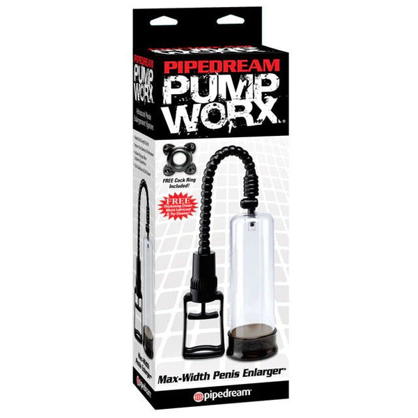Pump Worx Max - Width Penis Enlarger Pump Clear/Black - TruLuv Novelties