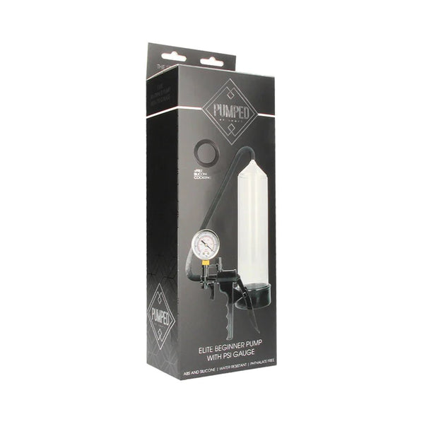 Pumped Elite Beginner Pump With PSI Gauge Clear - TruLuv Novelties