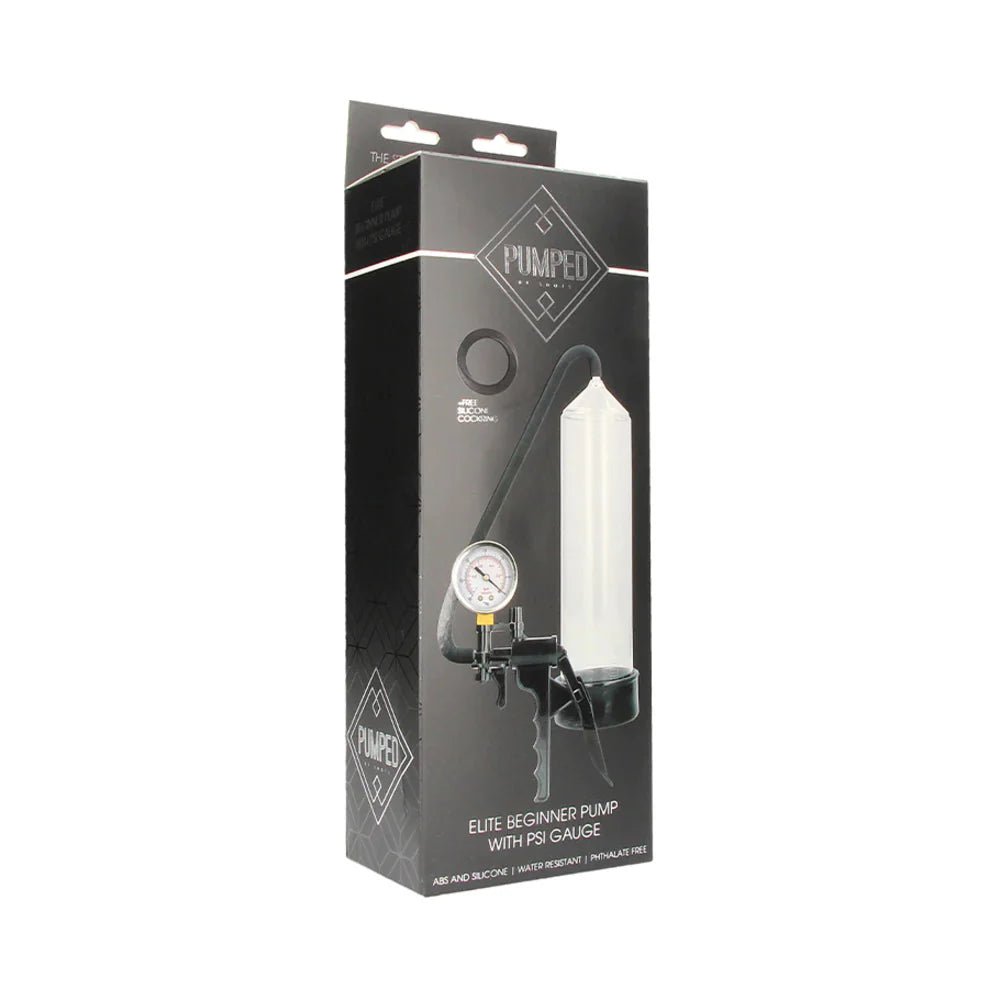 Pumped Elite Beginner Pump With PSI Gauge Clear - TruLuv Novelties