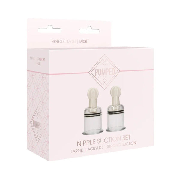 Pumped Nipple Suction Set Rose Large - TruLuv Novelties