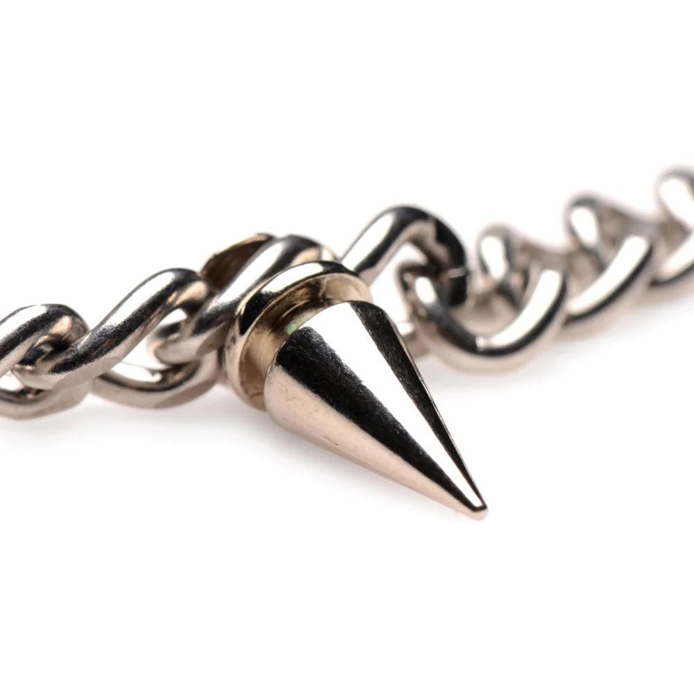 Punk Spiked Necklace Silver - TruLuv Novelties