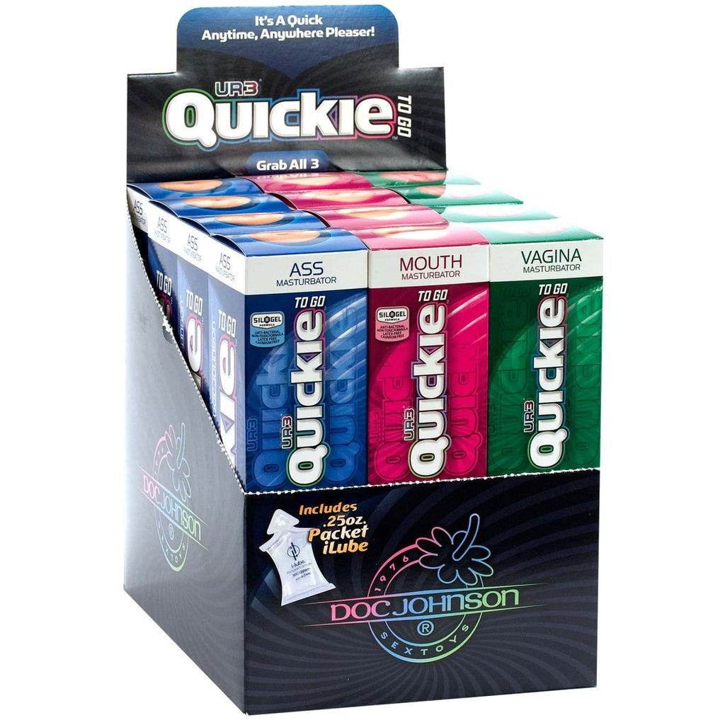 Quickies-to-Go - Display of 12 Ultraskyn Strokers - TruLuv Novelties