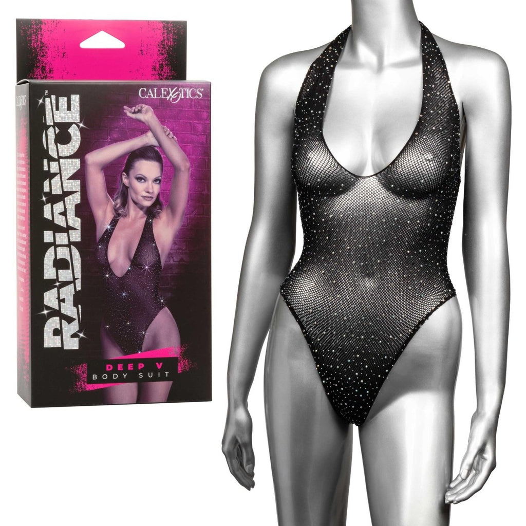 Radiance Deep v Body Suit - Black - TruLuv Novelties