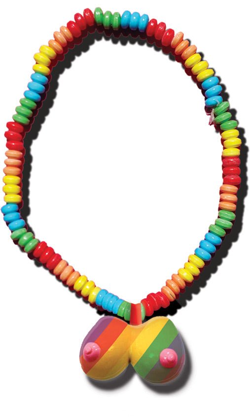 Rainbow Boobie Candy Necklace - TruLuv Novelties