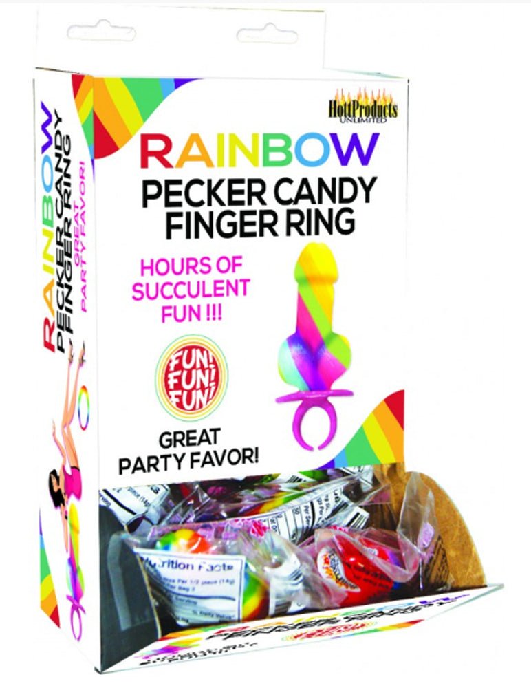 Rainbow Cock Ring Pop - 12 Piece Display - TruLuv Novelties