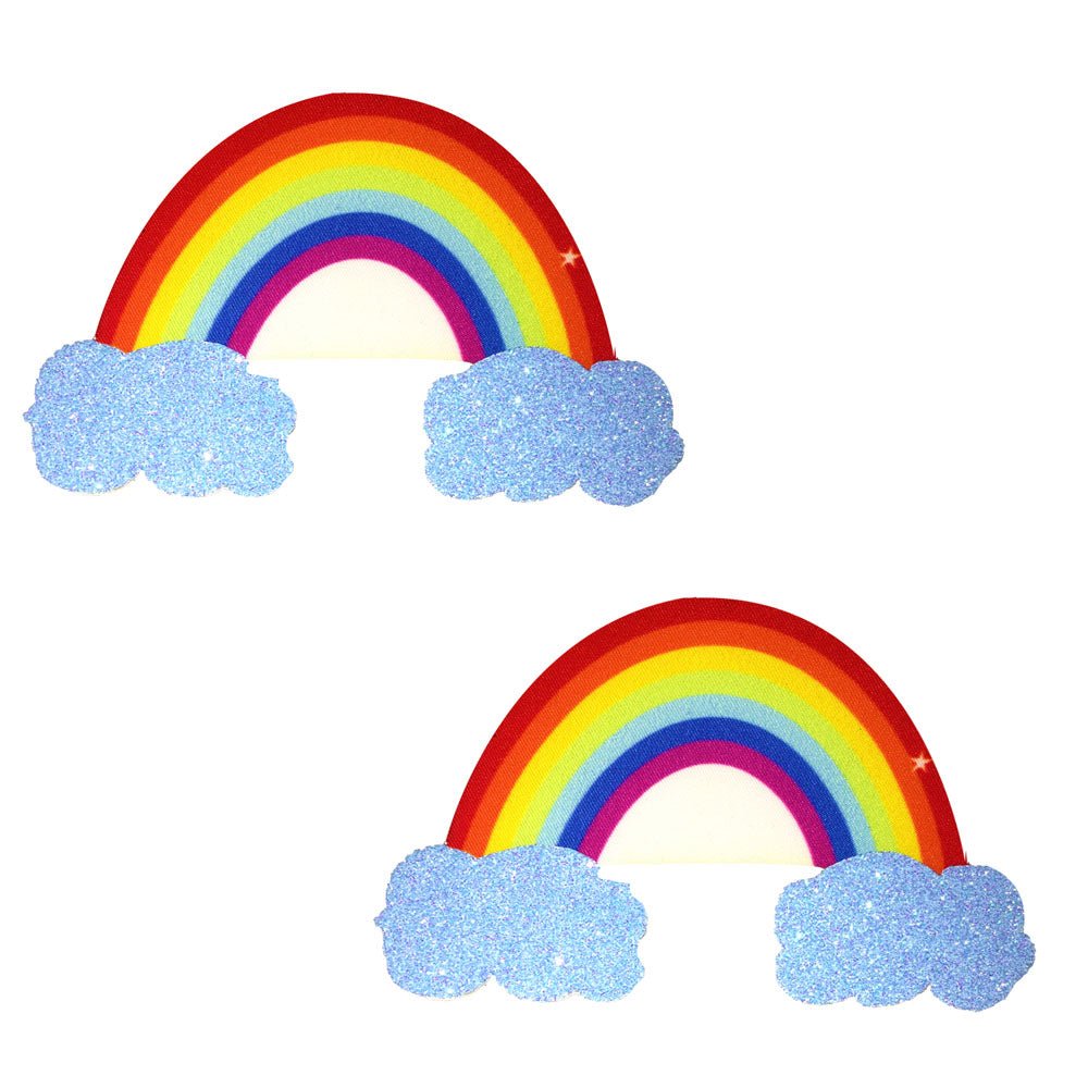 Rainbow Glitter Cloud Pasties - TruLuv Novelties