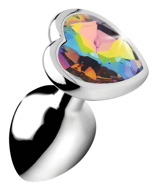Rainbow Prism Heart Anal Plug - Small - TruLuv Novelties