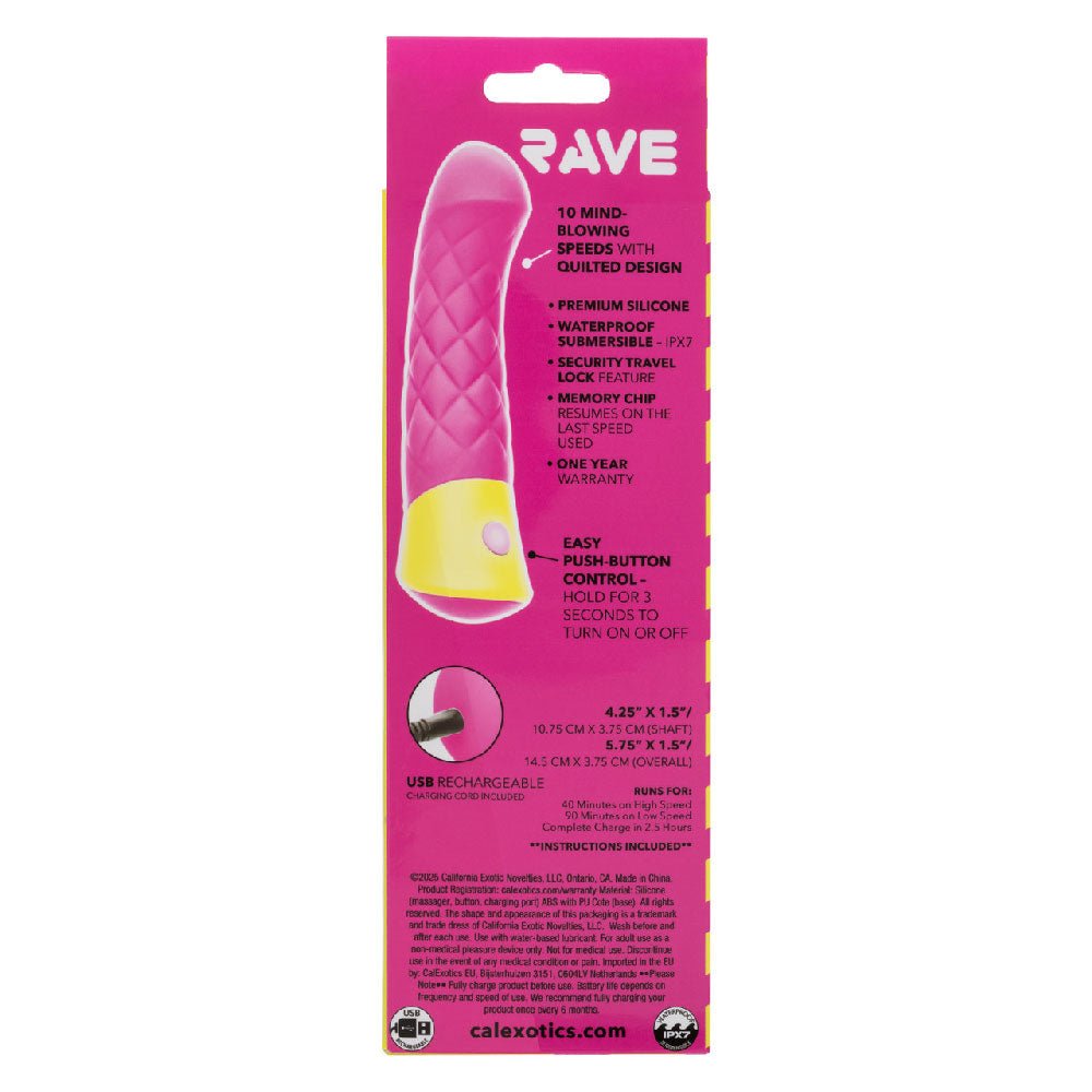 Rave Quilted G - Pink - TruLuv Novelties