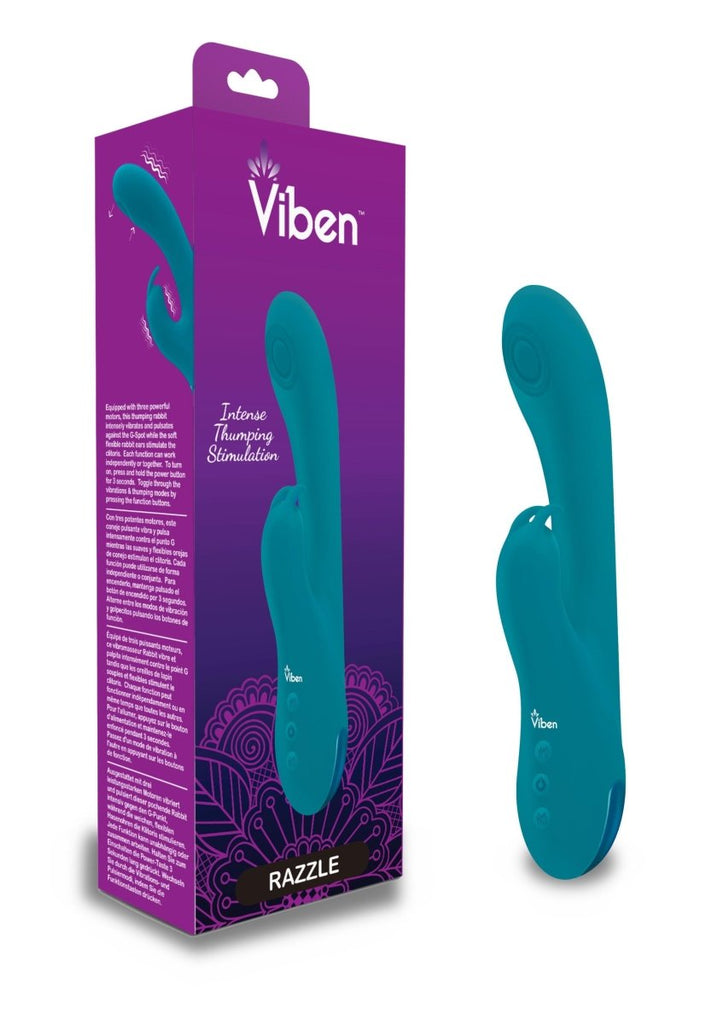 Razzle - Ocean - Rechargeable Thumping G-Spot Rabbit - TruLuv Novelties