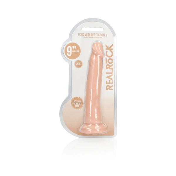 RealRock Realistic 9 in. Dildo With Suction Cup Beige - TruLuv Novelties