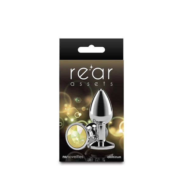 Rear Assets Silver Medium Yellow Gem - TruLuv Novelties
