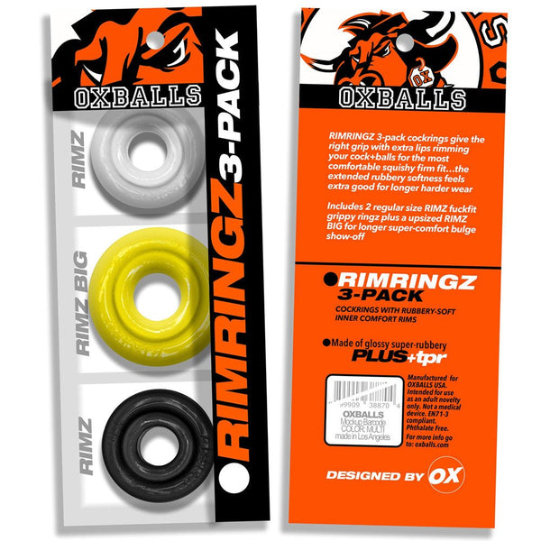 Rimringz Multi Size 3 Pack  - Shockwave - TruLuv Novelties