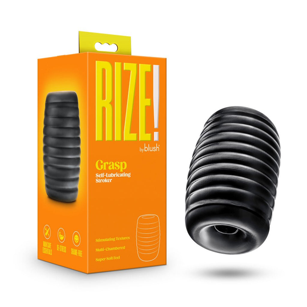 Rize - Grasp - Self-Lubricating Stroker - Black - TruLuv Novelties