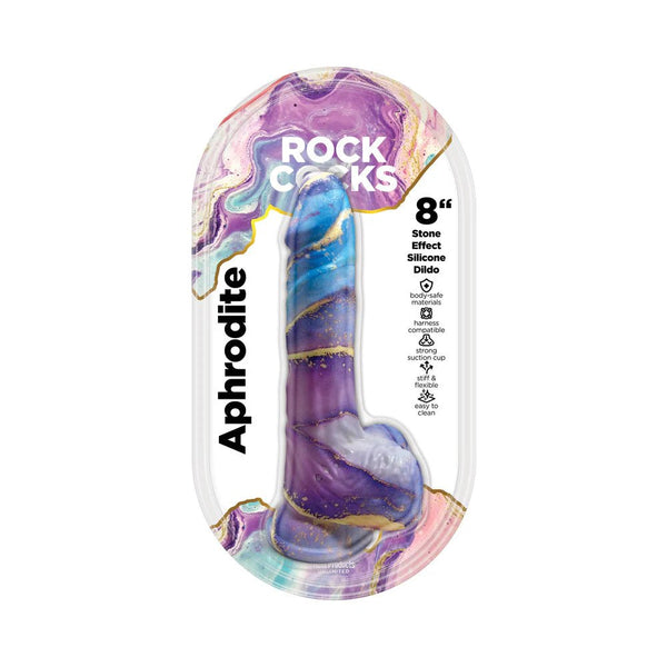 Rock Cocks Aphrodite Marble Silicone Dildo 8 in. - TruLuv Novelties