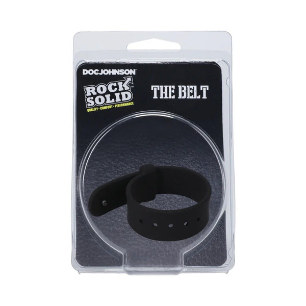 Rock Solid The Belt (Adjustable) Silicone C - Ring Black - TruLuv Novelties
