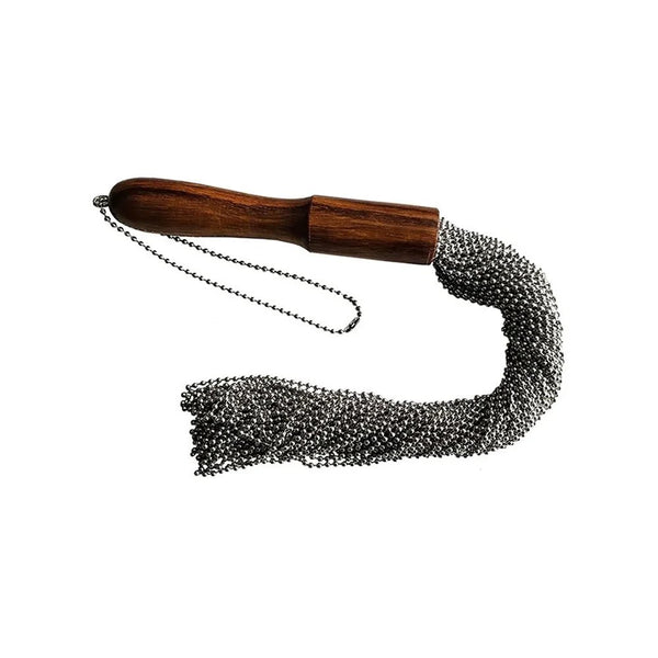 Rouge Beaded Metal Flogger Silver - TruLuv Novelties