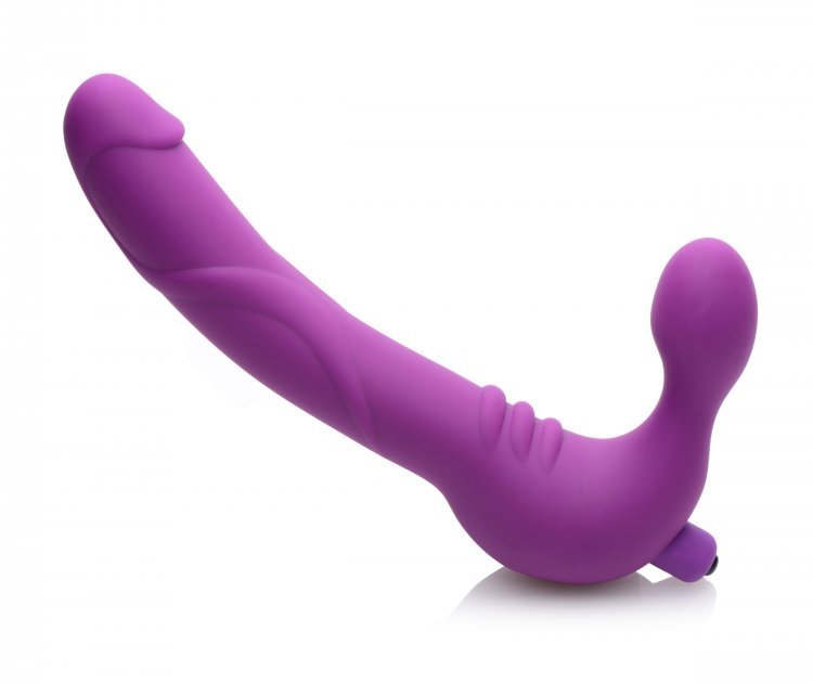 Royal Revolver Vibrating Strapless Strap- on Dildo - Purple - TruLuv Novelties