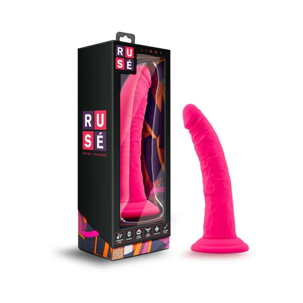 Ruse Jimmy Realistic 7.5 in. Silicone Dildo Hot Pink - TruLuv Novelties