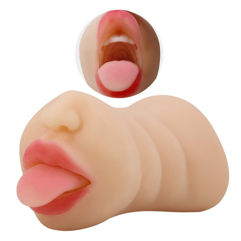 Sarah Mouth Masturbator Sleeve - Light - TruLuv Novelties