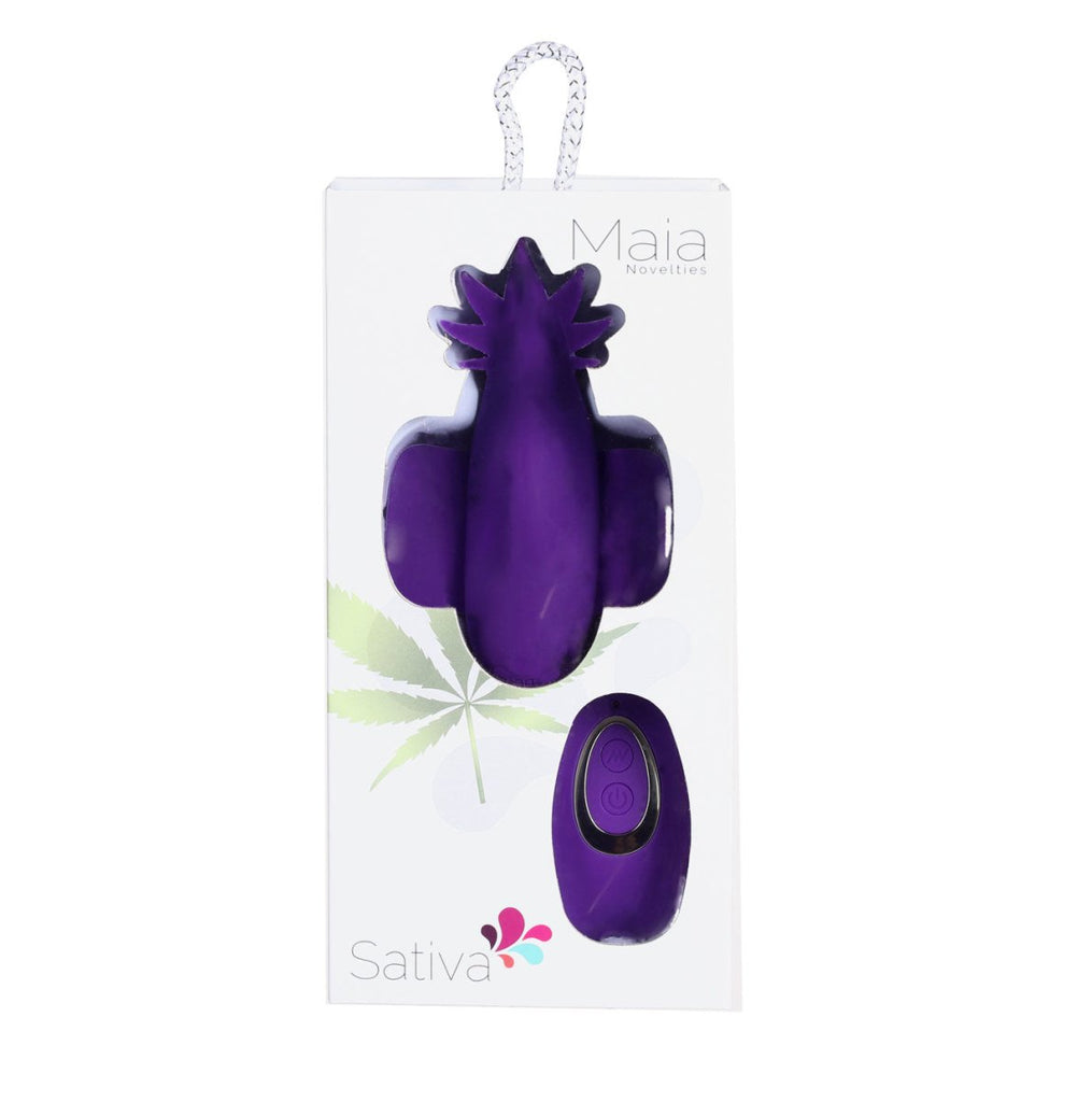 Sativa 10-Function Remote Control Panty Vibrator - 420 Series - Purple - TruLuv Novelties