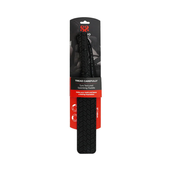 SEI MIO Tread Carefully 15 in. Tyre Paddle Black - TruLuv Novelties