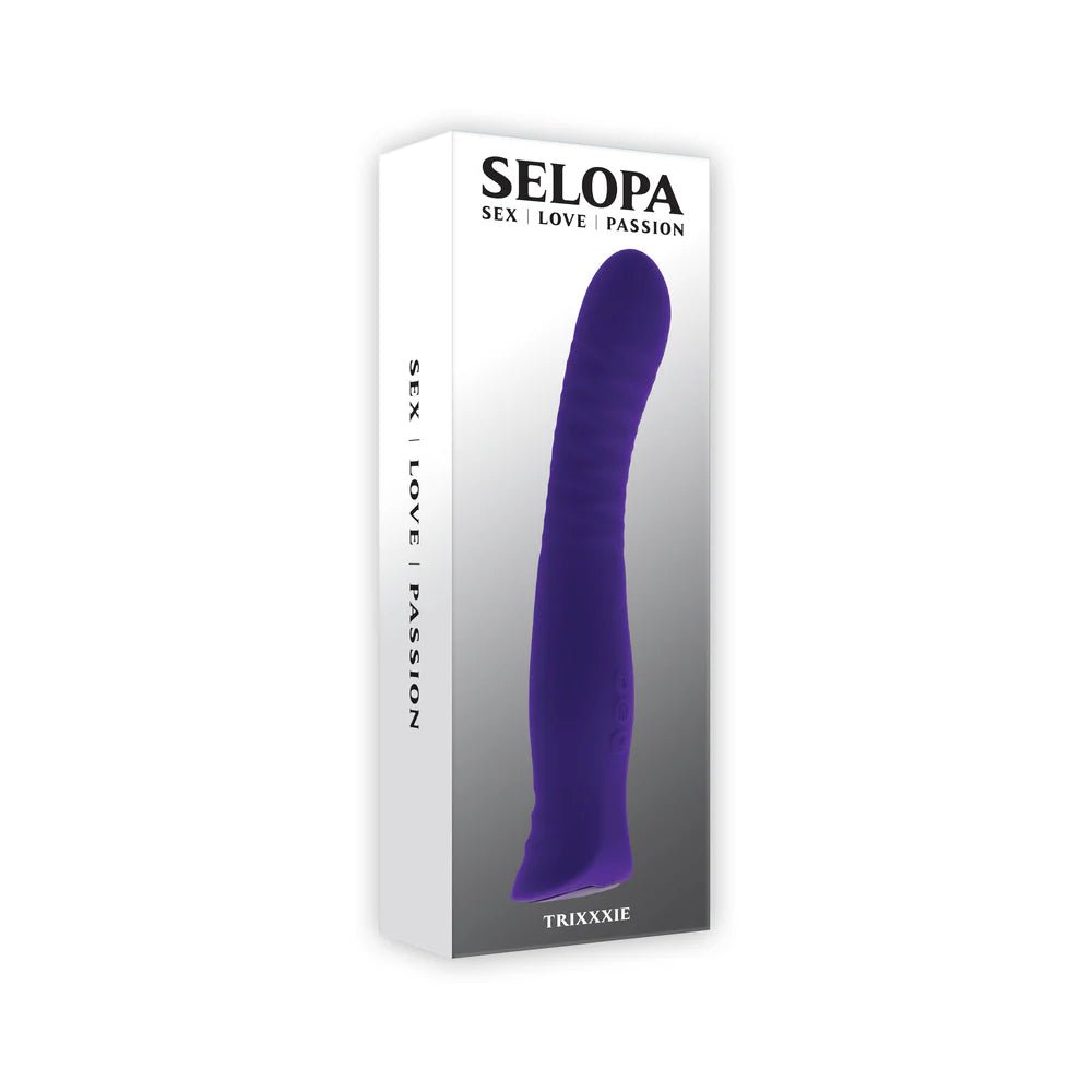 Selopa Trixxxie Rechargeable Vibrator Silicone Purple - TruLuv Novelties