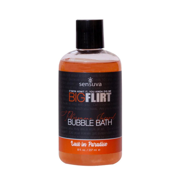 Sensuva Big Flirt Pheromone - Infused Bubble Bath Lust in Paradise 8 oz. - TruLuv Novelties