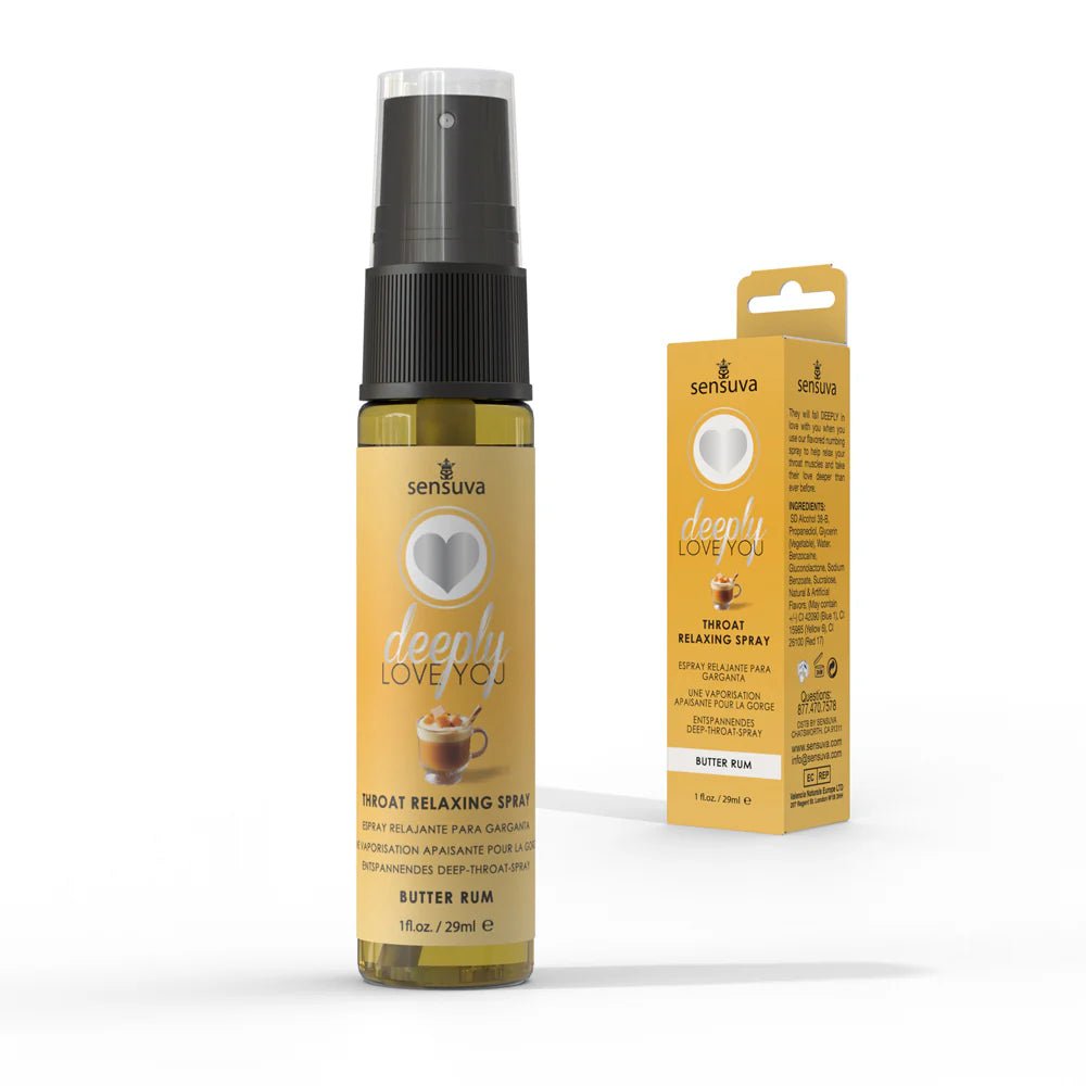 Sensuva Deeply Love You Throat Relaxing Spray Butter Rum 1 oz. - TruLuv Novelties