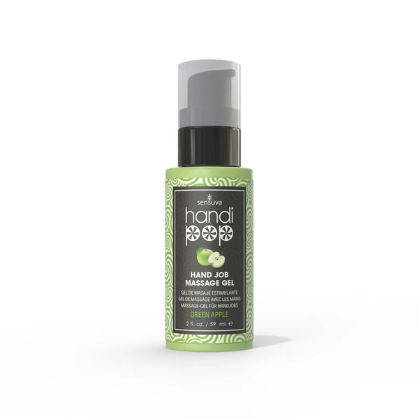 Sensuva HandiPop Edible Hand Job Massage Gel Green Apple 2 oz. - TruLuv Novelties
