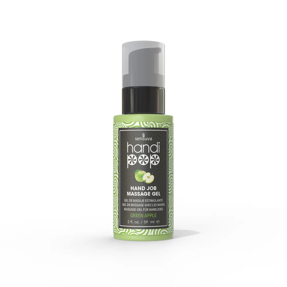 Sensuva HandiPop Edible Hand Job Massage Gel Green Apple 2 oz. - TruLuv Novelties