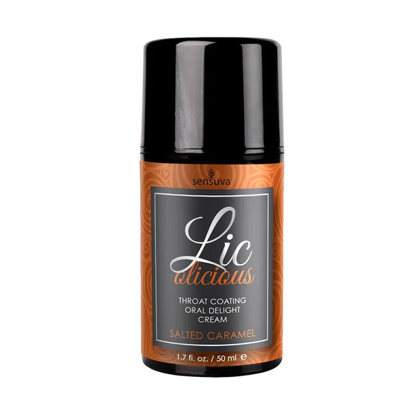 Sensuva Lic - o - licious Throat Coating Oral Delight Cream Salted Caramel 1.7 oz. - TruLuv Novelties