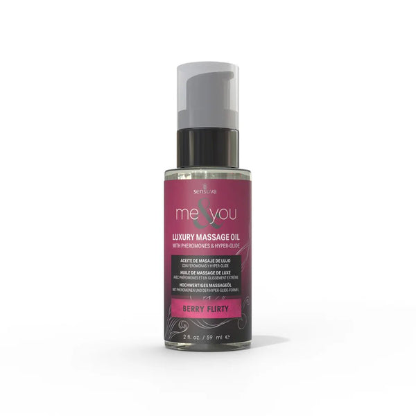 Sensuva Me & You Pheromone - Infused Luxury Massage Oil Berry Flirty 2 oz. - TruLuv Novelties