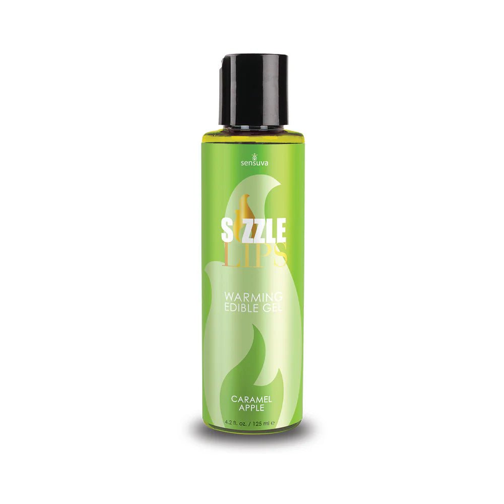 Sensuva Sizzle Lips Warming Edible Gel Caramel Apple 4.2 oz. - TruLuv Novelties