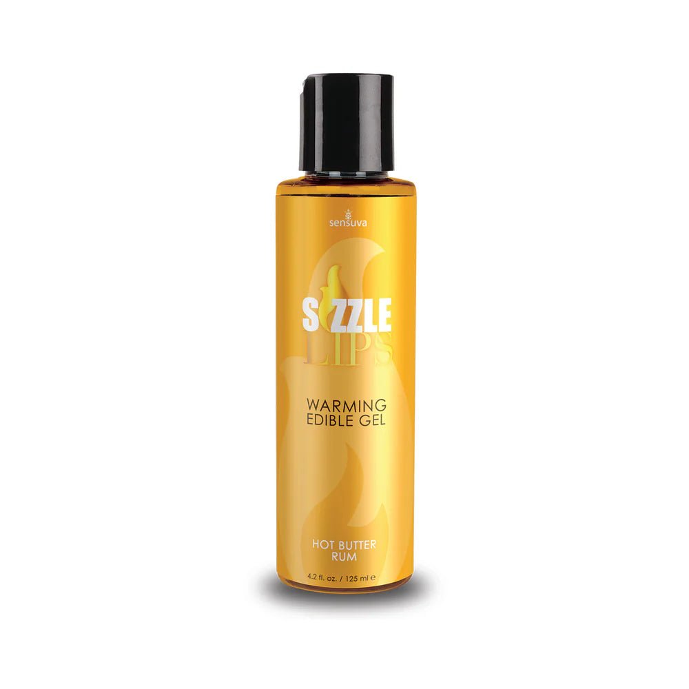 Sensuva Sizzle Lips Warming Edible Gel Hot Butter Rum 4.2 oz. - TruLuv Novelties