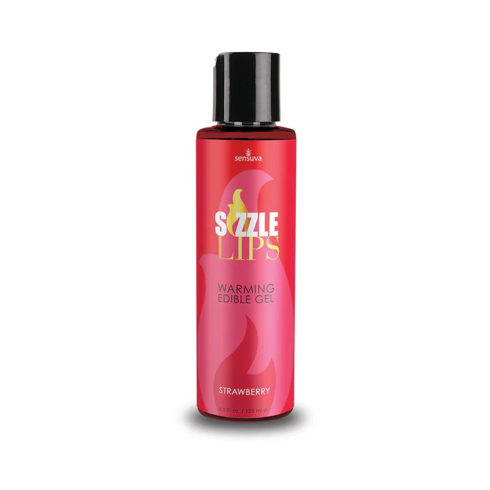 Sensuva Sizzle Lips Warming Edible Gel Strawberry 4.2 oz. - TruLuv Novelties
