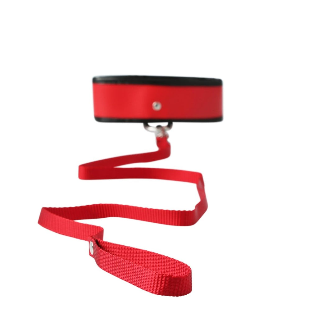 Sex and Mischief Leash and Collar - Red - TruLuv Novelties