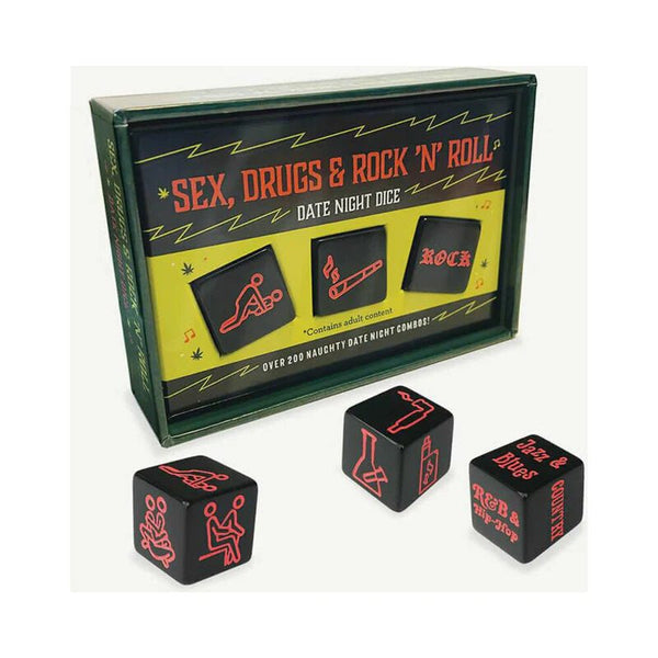 Sex, Drugs & Rock n Roll Date Night Dice Game - TruLuv Novelties