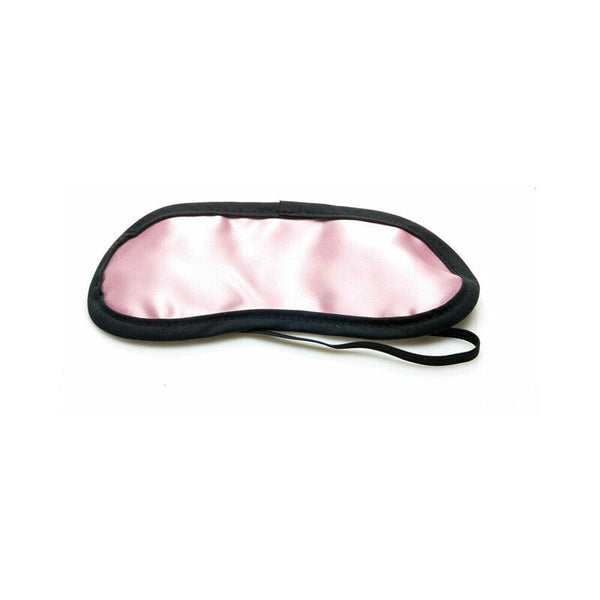 Sex Kitten Satin Eye Mask Pink with Black Trim - TruLuv Novelties