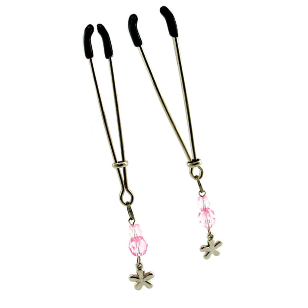 Sex Kitten Tweezer Clamps Pink Flower - TruLuv Novelties