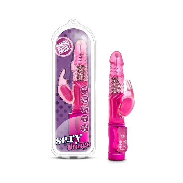 Sexy Things Romping Rabbit Dual Stimulation Vibrator Fuchsia - TruLuv Novelties