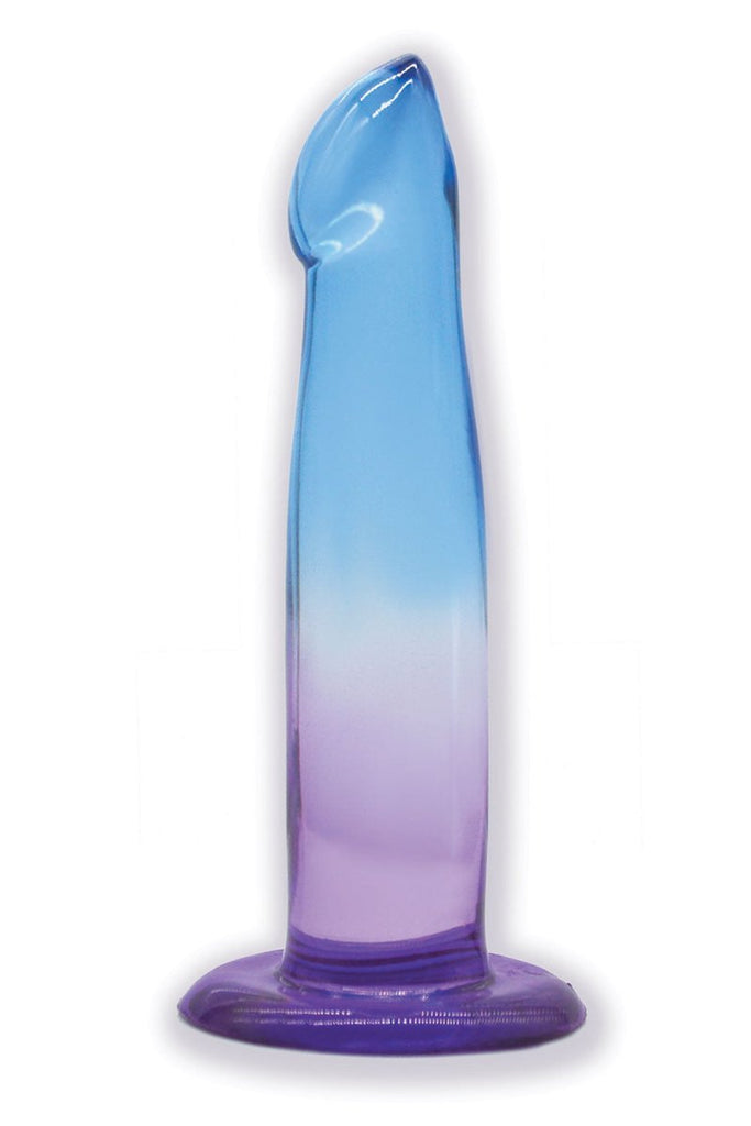 Shades, 6.25" G-Spot Jelly Tpr Gradient Dong - Blue and Purple - TruLuv Novelties