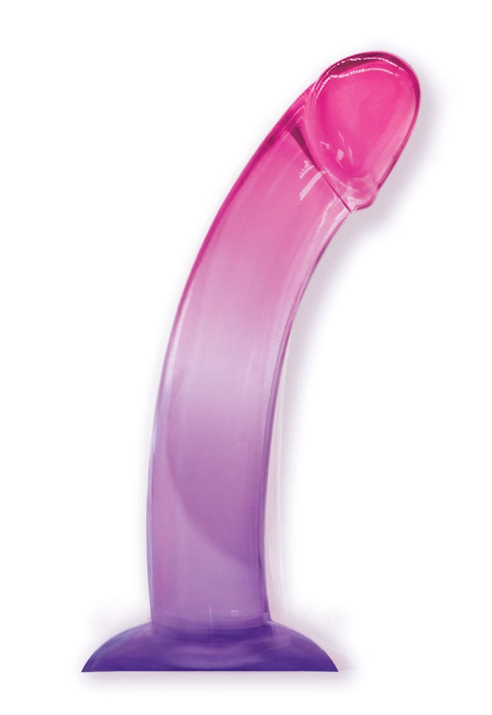 Shades, 8.25" Smoothie Jelly Tpr Gradient Dong - Purple and Pink - TruLuv Novelties