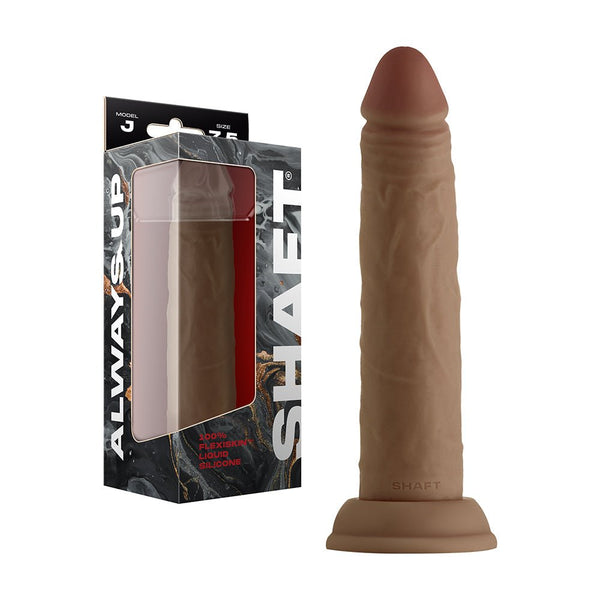 Shaft Model J: 7.5 in. Dual Density Silicone Dildo Oak - TruLuv Novelties