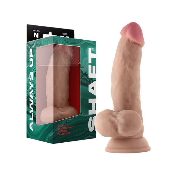Shaft Model N: 7.5 in. Dual Density Silicone Dildo with Balls Pine - TruLuv Novelties