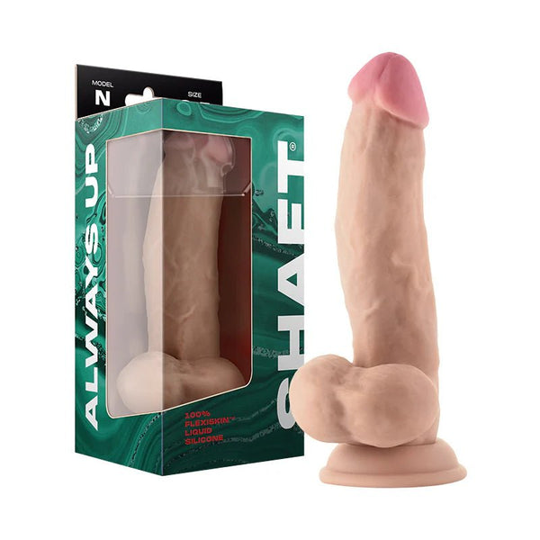 Shaft Model N: 8.5 in. Dual Density Silicone Dildo with Balls Pine - TruLuv Novelties