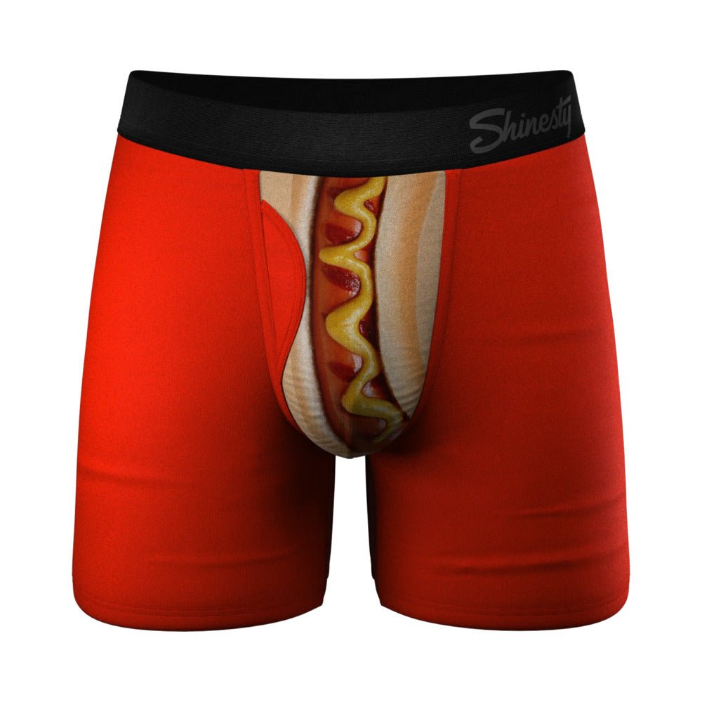 Shinesty The Coney Islands Hot Dog Ball Hammock Pouch Underwear with Fly S - TruLuv Novelties