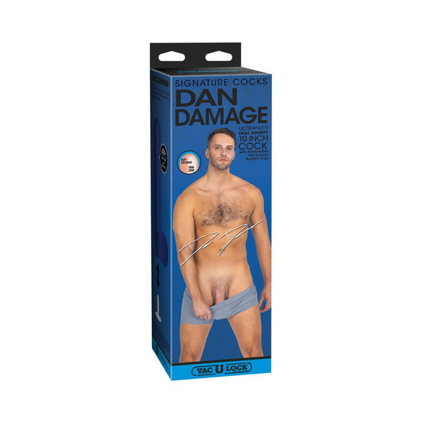 Signature Cocks Dan Damage 10 in. ULTRASKYN Vac - U - Lock Dildo - TruLuv Novelties